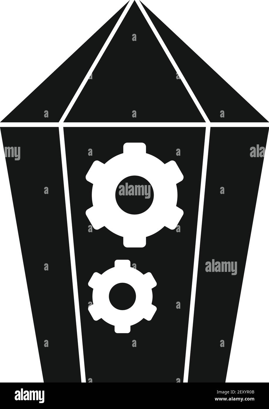 Icône en nano cristal, style simple Illustration de Vecteur