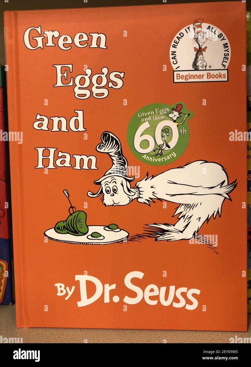 OCEAN Spigs, ÉTATS-UNIS - 03 mars 2007: Gros plan des œufs verts et du jambon par Dr. Seuss. 60e édition. Banque D'Images