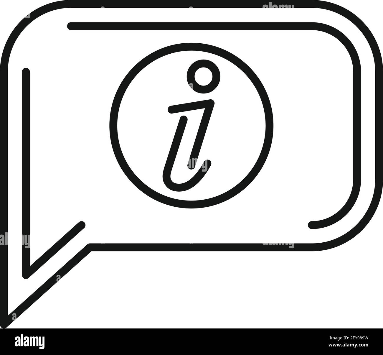 Icône Info Sales chat, style de contour Illustration de Vecteur