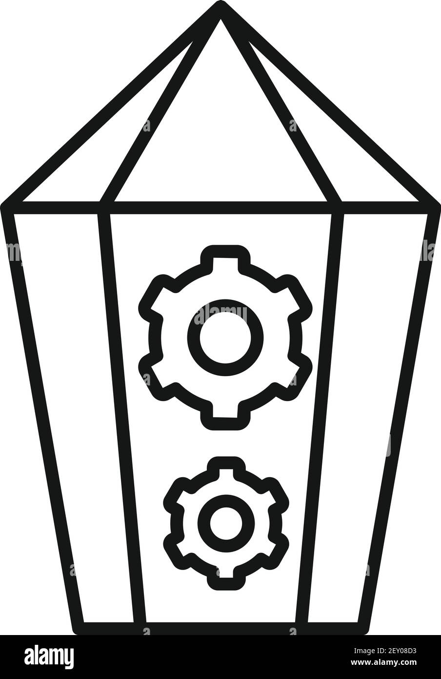 Icône en nano cristal, style de contour Illustration de Vecteur