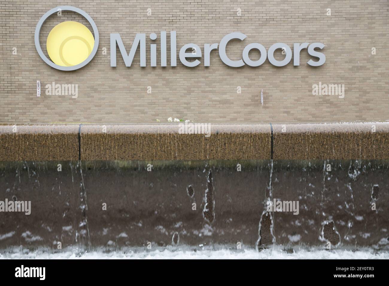 La brasserie MillerCoors à Milwaukee, Wisconsin, le 12 août 2014. MillerCoors est une coentreprise entre SABMiller, la société mère de la Miller Brewing Company et de la Molson Coors Brewing Company. Crédit photo: Kristoffer Tripplaar/ Sipa USA Banque D'Images