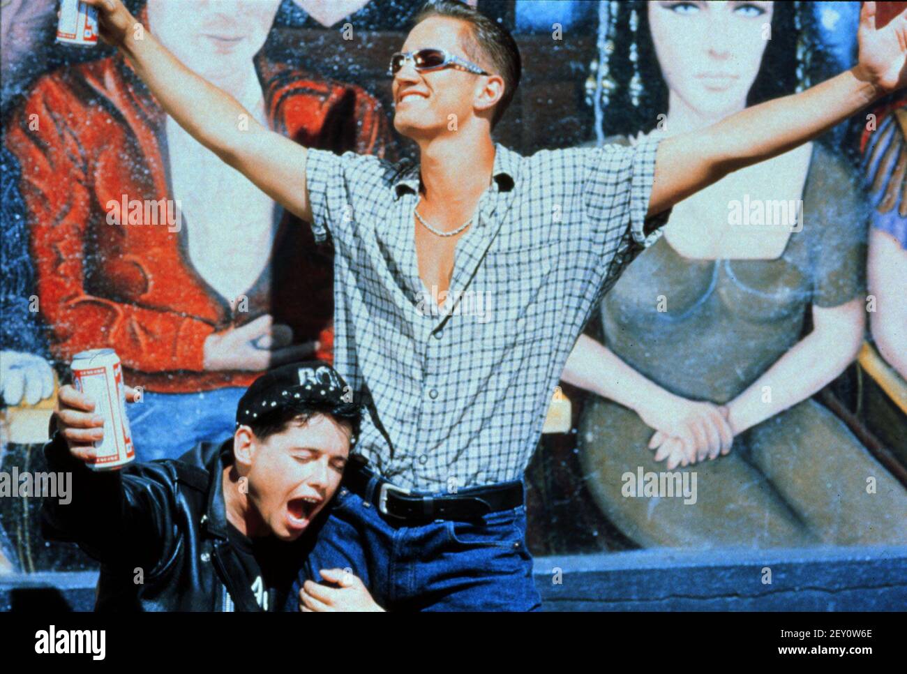 Und Tschüss! Dans Amerika, RTL Fernsehfilm, 1996, Szene: Andreas Arnstedt und Benno Fürmann. Et Tschuess ! Dans Amerika, RTL TV film, 1996, scène: Andreas Arnstedt et Benno Fuermann. Banque D'Images