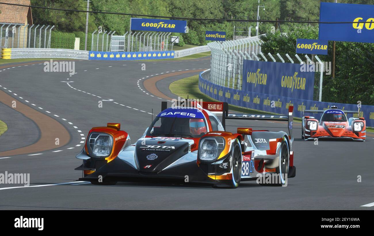 38 Antonio Felix da Costa (prt), Felix Rosenqvist (swe), Rudy van Buren (nld), Kevin Siggy (SLO), Jota Team Redline, Oreca 07 LMP2, action pendant les 24 heures du Mans Virtual, 24 heures du Mans virtuelles, du 12 au 14 juin, 2020 course sur la plate-forme rFactor 2 - photo Clément Marin / DPPI Banque D'Images