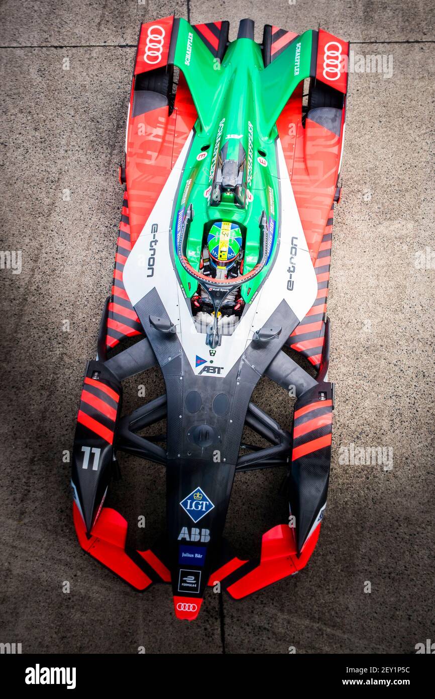 11 DI GRASSI Lucas (BRA), Spark-Audi Audi e-tron FE06, Audi Sport Abt Schaeffer, action pendant le E-Prix III de Berlin 2020, 11e tour du championnat de Formule E 2019-20, sur le circuit de rue de l'aéroport de Tempelhof du 12 au 13 août, à Berlin, Allemagne - photo Pool Formule E / DPPI Banque D'Images