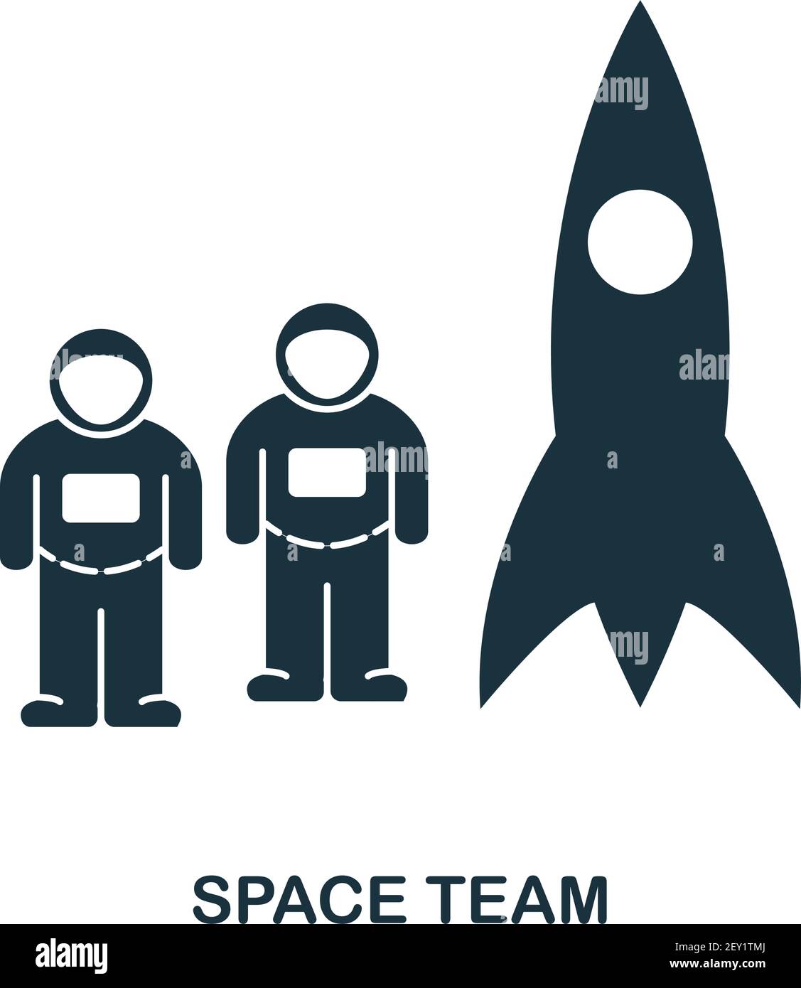 Icône équipe spatiale. Motif icône de style plat. IU. Illustration de l ...