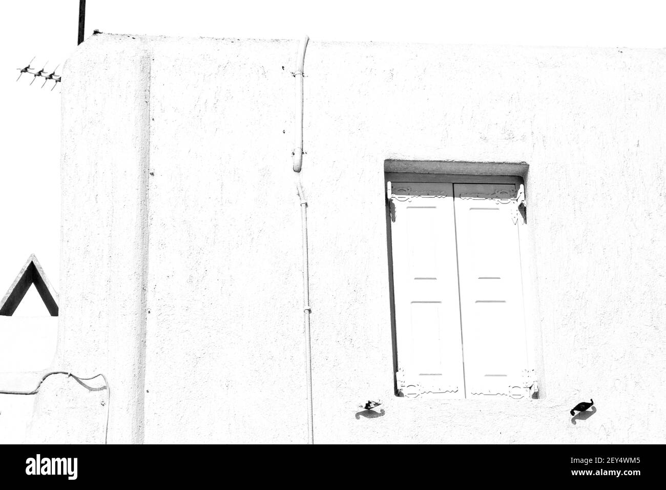 Dans l'île de grèce antorini europe vieille maison et couleur blanche Banque D'Images