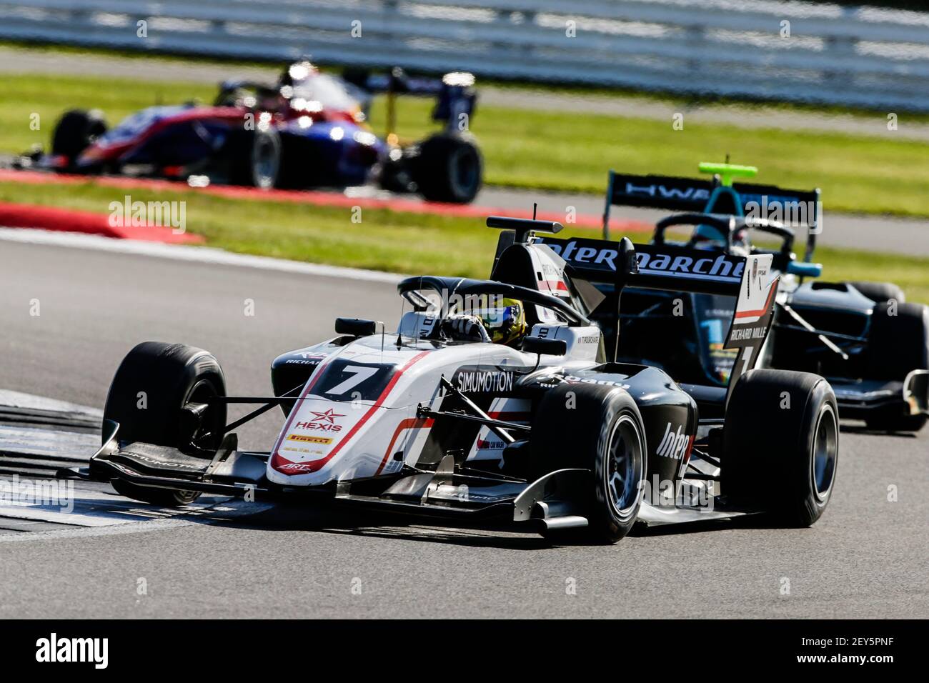 07 Pourcaire Theo (fra), ART Grand Prix, Dallara F3 2019, action lors de la 4ème manche du Championnat de Formule 3 2020 de la FIA du 31 juillet au 2 août 2020 sur le circuit Silverstone, à Silverstone, Royaume-Uni - photo Xavi Bonilla / DPPI Banque D'Images