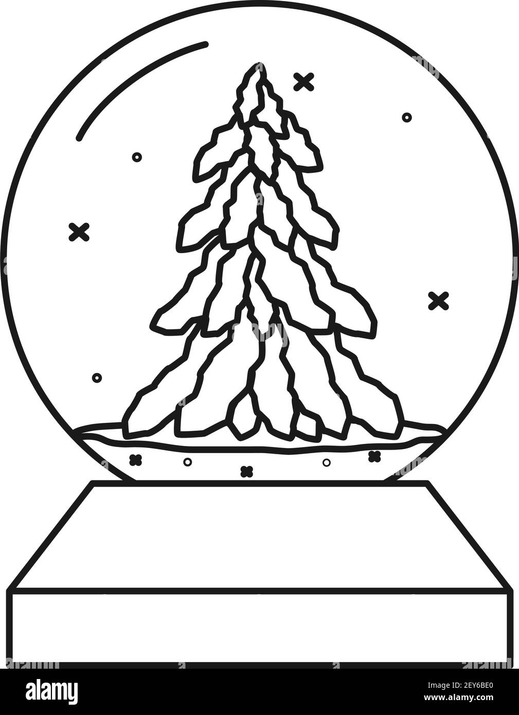 Ballon de verre noir et blanc. Décoration sapin enneigé. Illustration vectorielle de Noël pour affiche, étiquette, carte-cadeau, décoration de livre à colorier Illustration de Vecteur Ballon de verre noir et blanc. Décoration sapin enneigé. Illustration vectorielle de Noël pour affiche, étiquette, carte-cadeau, décoration de livre à colorier Illustration de Vecteur