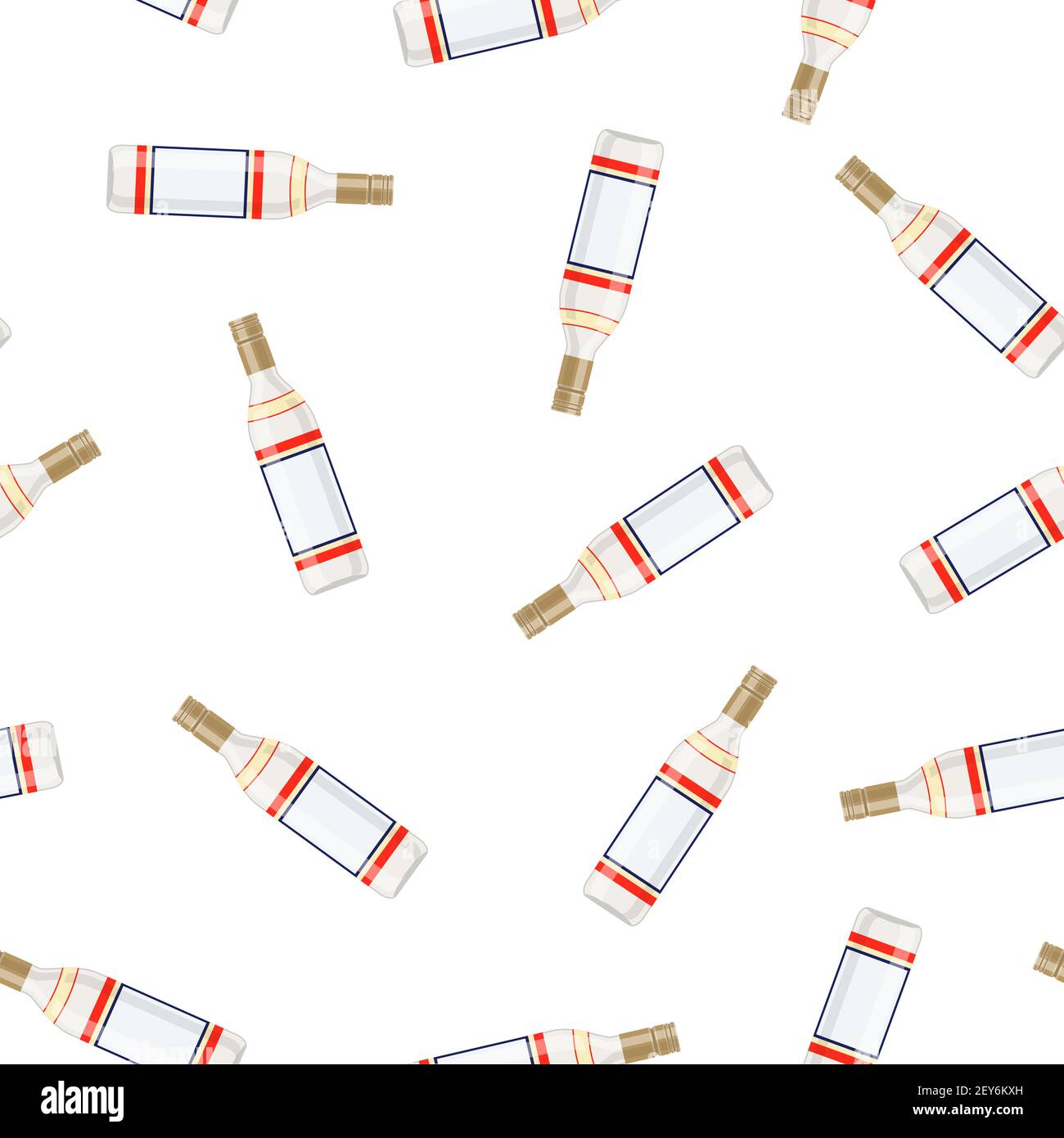 Alcool en bouteille de vodka Illustration de Vecteur