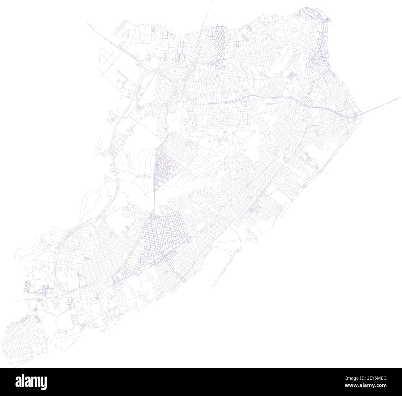 Carte de l'île Staten, ville de New York, quartiers, administration gouvernementale. Rues et quartier. Plan de la ville. États-Unis Illustration de Vecteur