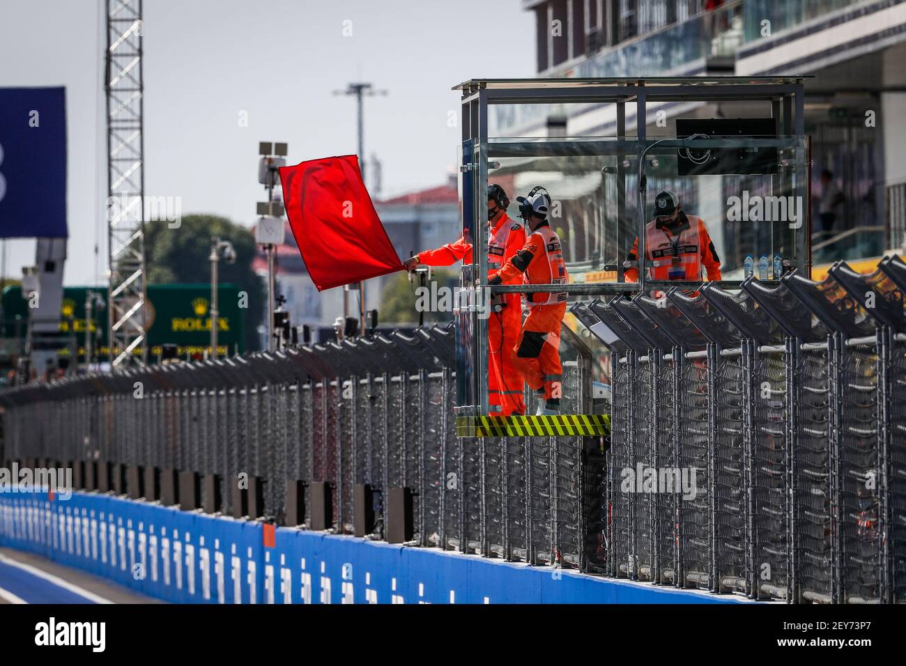 Drapeau rouge, drapeau rouge lors du 10e tour du Championnat de Formule 2 2020 de la FIA du 25 au 27 septembre 2020 sur l'Autodrom Sotchi, à Sotchi, Russie - photo Antonin Vincent / DPPI Banque D'Images