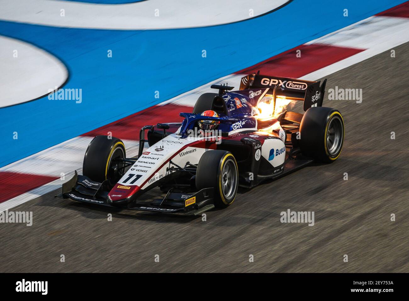 11 Delétraz Louis, Charouz Racing System, Dallara F2 2018, action lors de la 11e manche du Championnat de Formule 2 2020 de la FIA du 27 au 29 novembre 2020 sur le circuit international de Bahreïn, à Sakhir, Bahreïn - photo Diederik van der Laan / Agence néerlandaise de photo / DPPI Banque D'Images