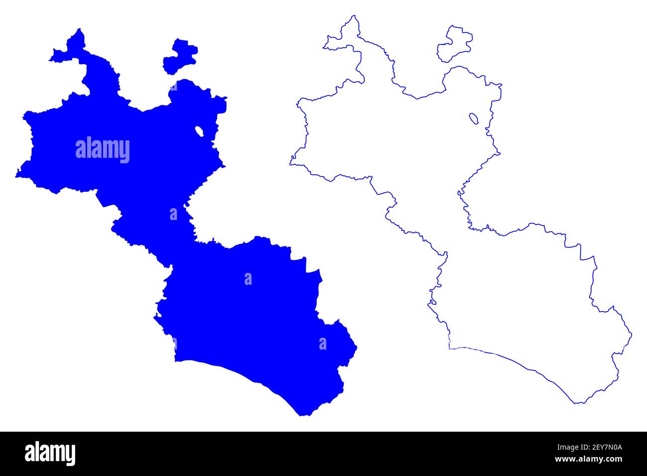 Consortium municipal libre de Caltanissetta (Italie, République italienne, Sicile) carte illustration vectorielle, scribble sketch province de Caltanissetta Illustration de Vecteur