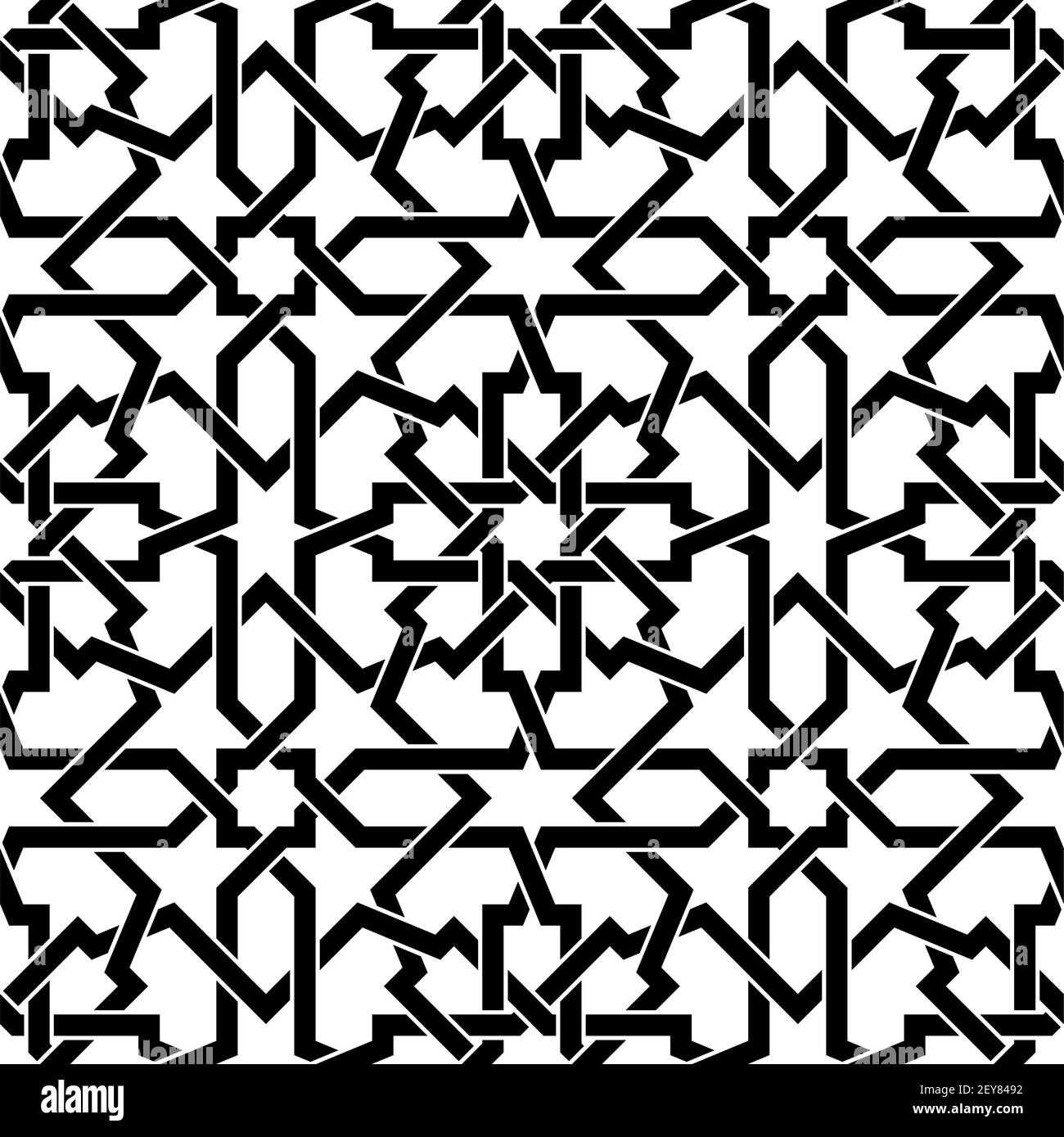 L'arabe sans ornement géométrique basée sur l'art arabe traditionnelle mosaïque musulmane. Bain turc, arabe mosaïque sur fond blanc fait par compensation Illustration de Vecteur