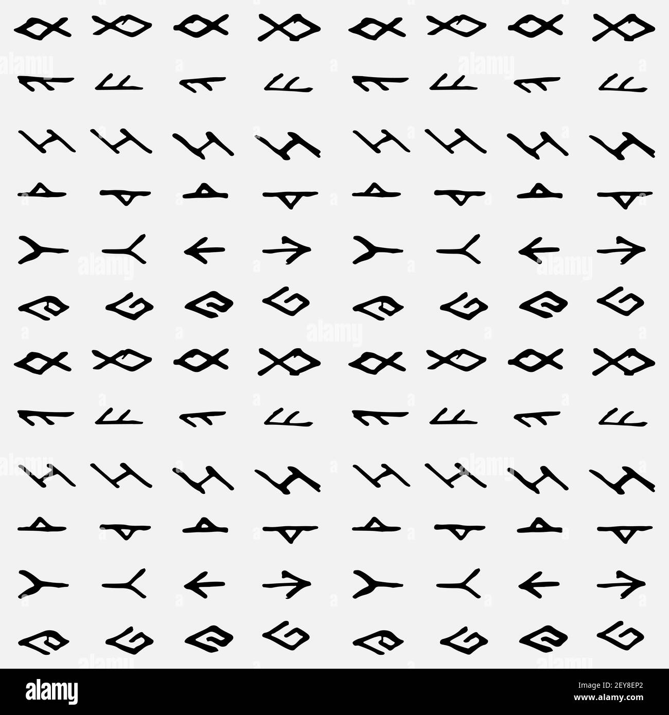 Motif sans couture sous la forme de runes norvégiennes. Illustration de Vecteur