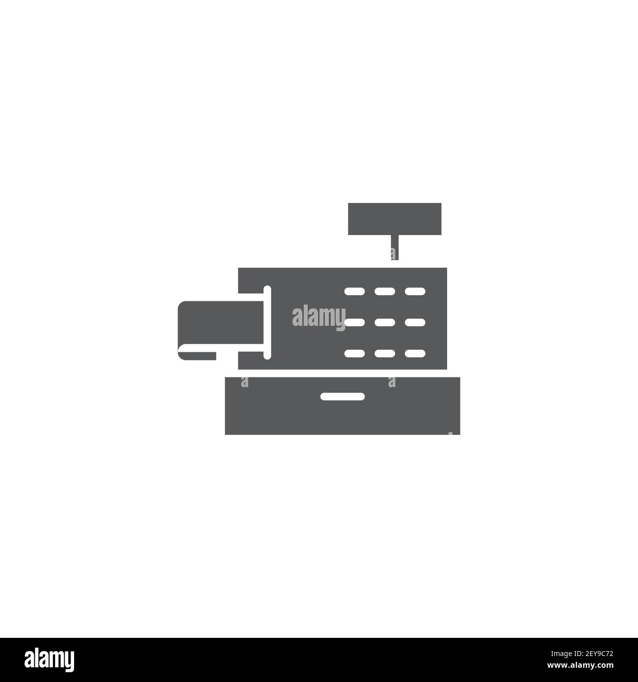 icône de ligne de caisse contour signe vecteur pictogramme linéaire isolé sur symbo blanc Illustration de Vecteur