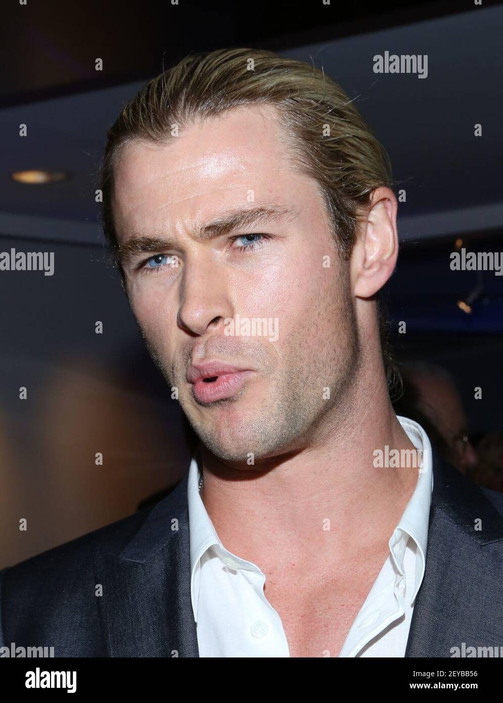 Chris Hemsworth participe au bal inaugural Oceana organisé par Christie's à Christie's le 8 avril 2013 à New York. (Photo par Andres Otero/Sipa USA) Banque D'Images