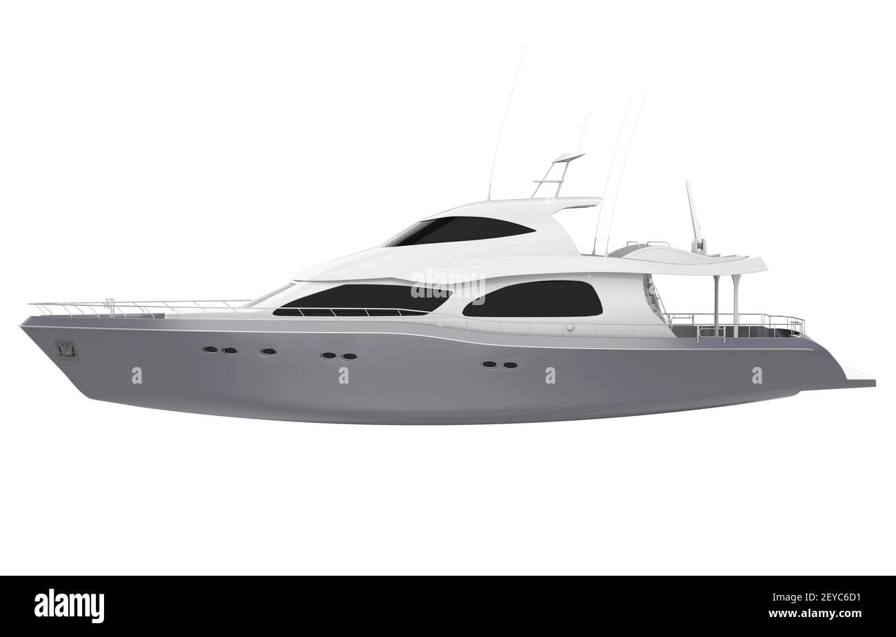 Yacht de plaisance isolé Banque D'Images