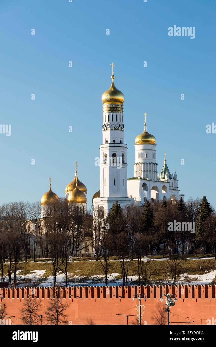 Les cathédrales du Kremlin de Moscou, Russie Banque D'Images