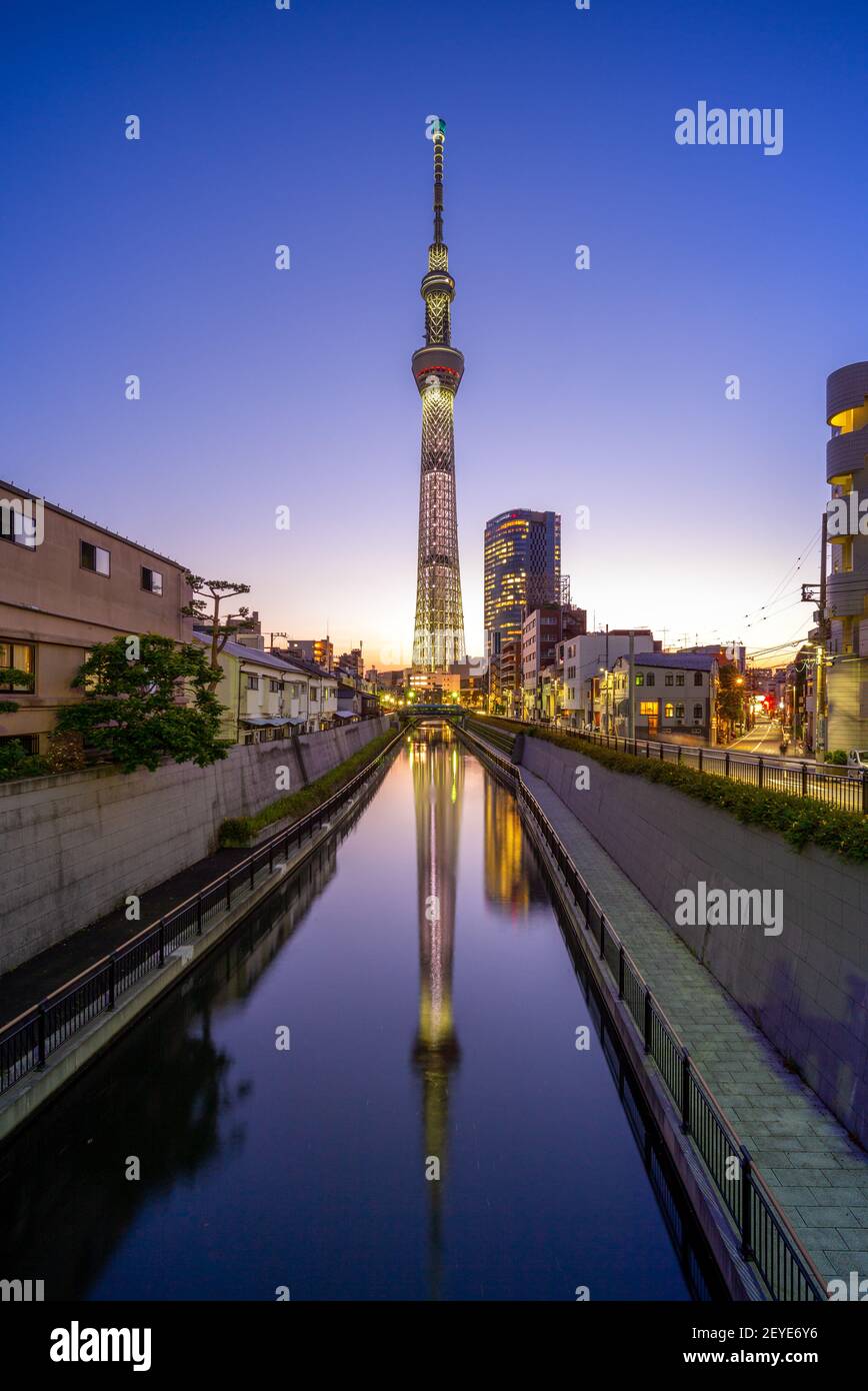 13 juin 2019 : Tokyo Skytree, une tour de radiodiffusion et d'observation à Sumida, Tokyo, japon. Elle est devenue la plus haute structure du Japon en 2010, et maintenant Banque D'Images