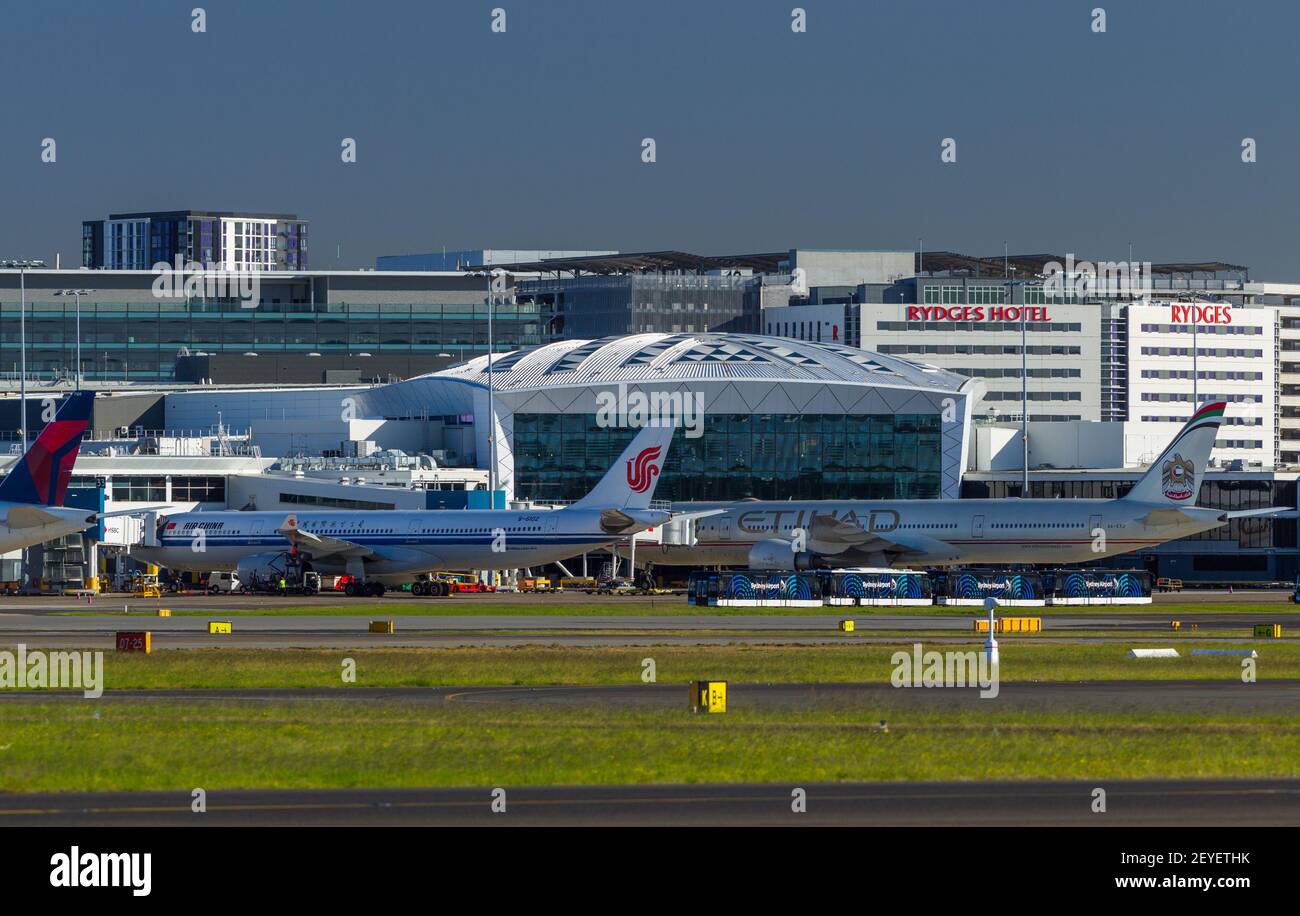 Aéroport international de Sydney (Kingsford Smith) à Sydney, Australie. Banque D'Images
