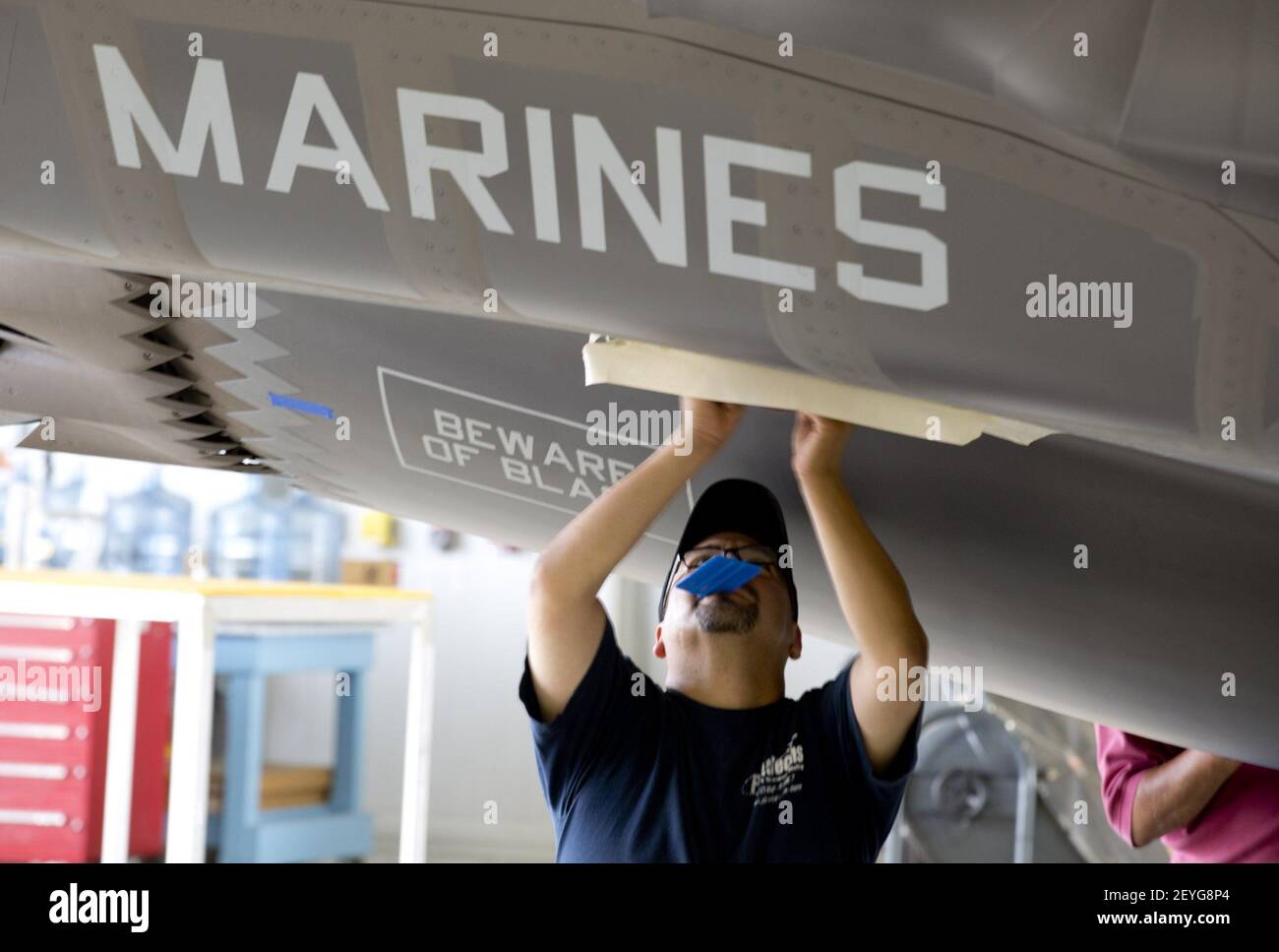 Un F-35B est prêt à être livré à la Marine Corp à la Marine corps Air Station Yuma à Yuma, Arizona, le jeudi 13 août 2013. (Photo de Joyce Marshall/fort Worth Star-Telegram/MCT/Sipa USA) Banque D'Images