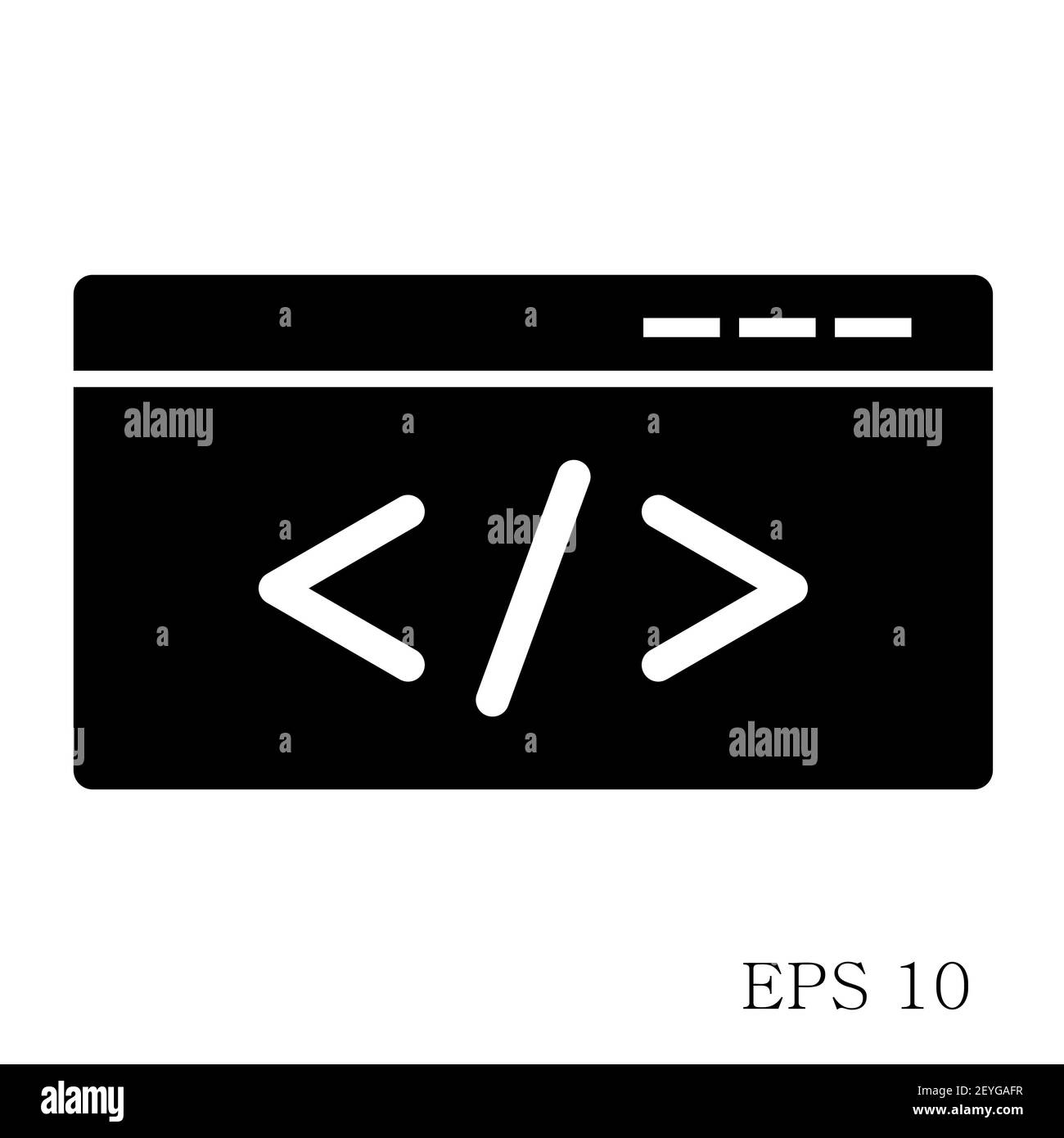 Icône de code style plat isolé sur fond blanc. Symbole de code pour votre conception de site Web, logo, application, interface utilisateur. Illustration vectorielle, EPS10 Illustration de Vecteur