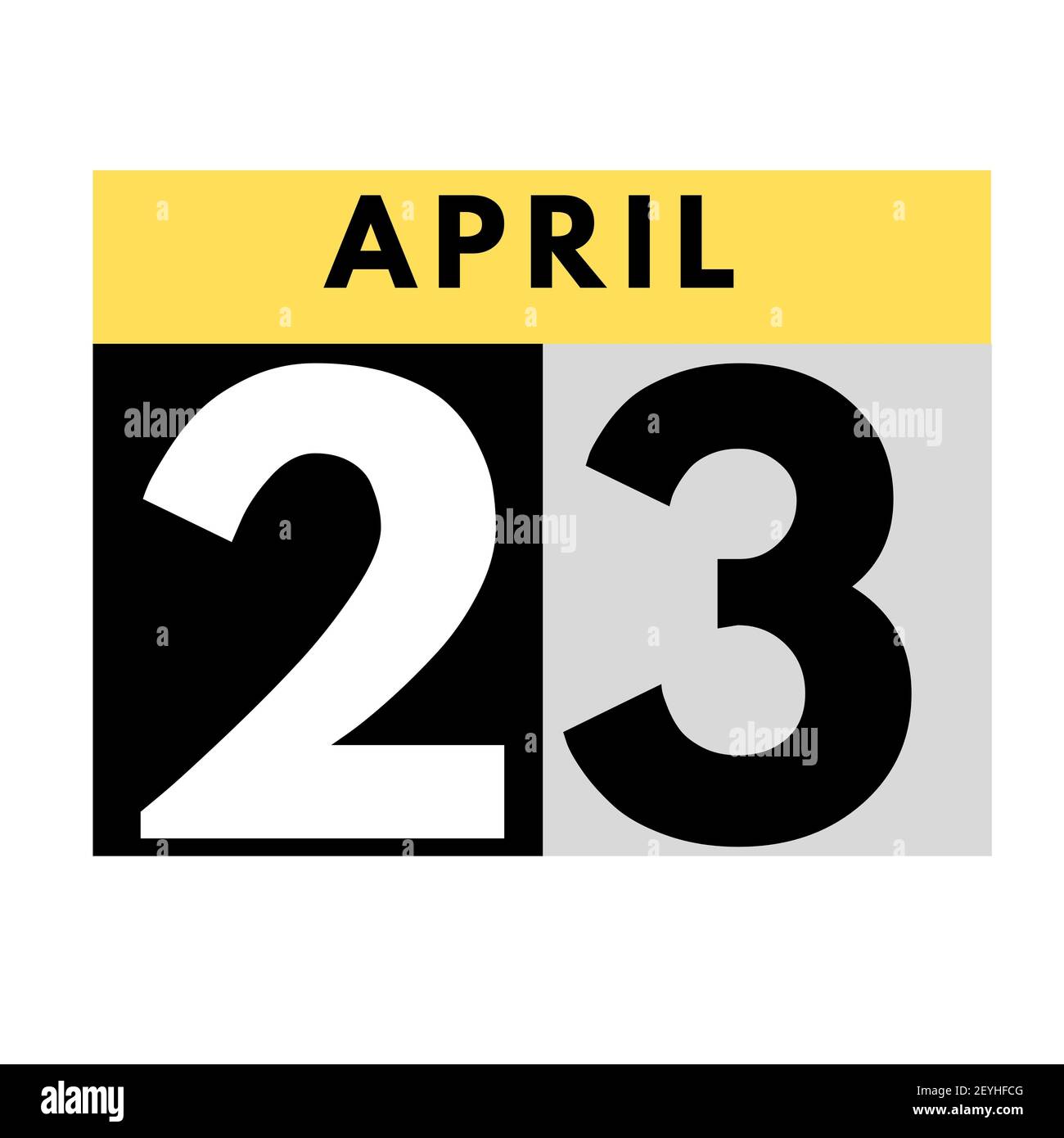 April 23 calendar Banque de photographies et d'images à haute résolution - Alamy