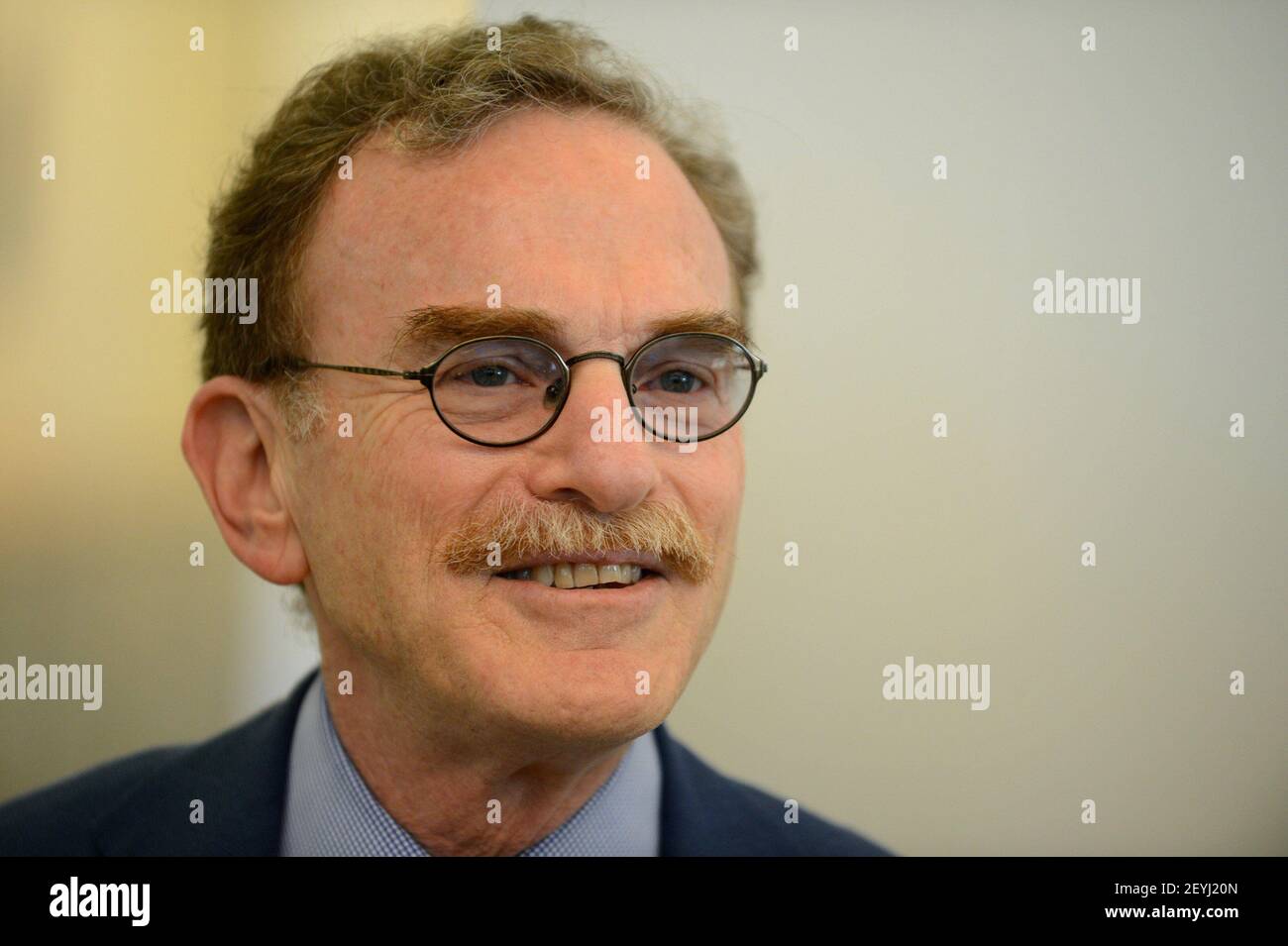 Randy Schekman, professor of molecular and cell biology at the University  of California at Berkeley, speaks during a press conference in Berkeley,  California October 7, 2013. Americans Schekman and James Rothman and