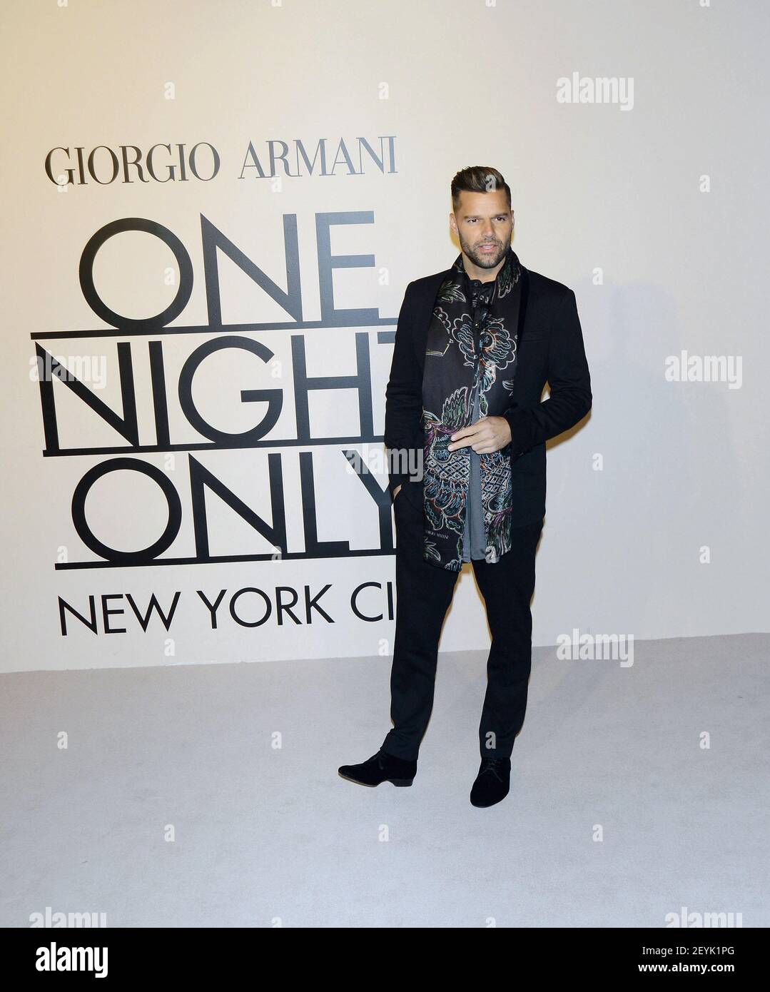 Ricky Martin participe à l'Armani One Night Only New York et au défilé de mode mettant en vedette la collection Armani Prive, qui s'est tenue à SuperPier à New york, le jeudi 24 octobre 2013. (Photo de Jennifer Graylock/Sipa USA) Banque D'Images