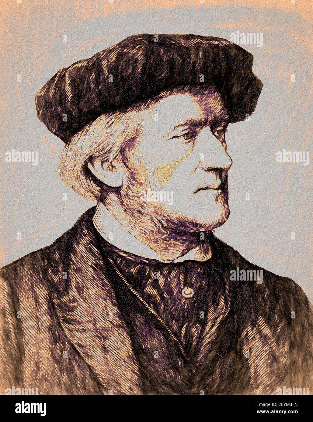 Wilhelm Richard Wagner, 1813 - 1883, compositeur allemand Banque D'Images