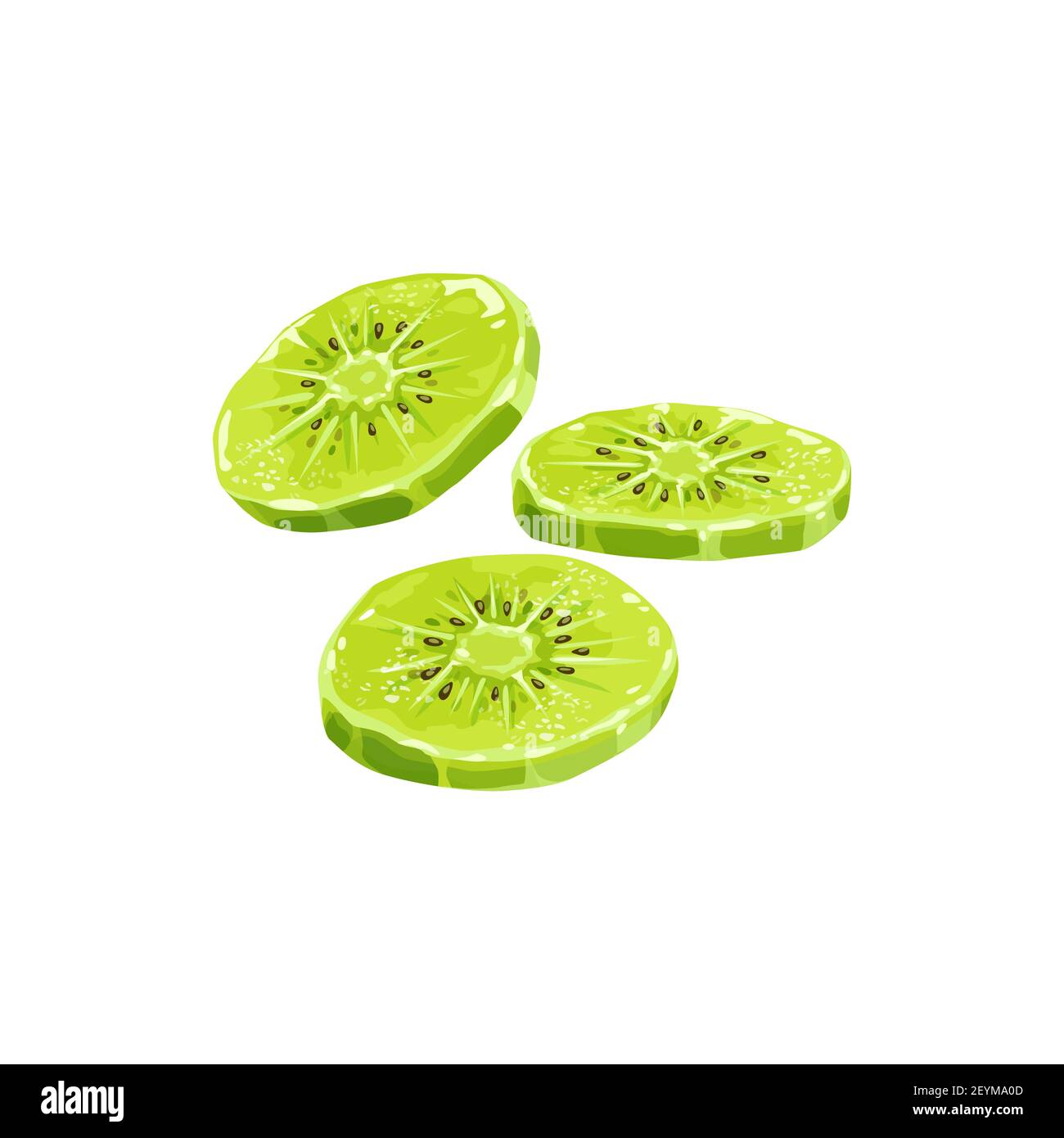 Kiwi, fruits secs, aliments secs et bonbons aux fruits confits, icône