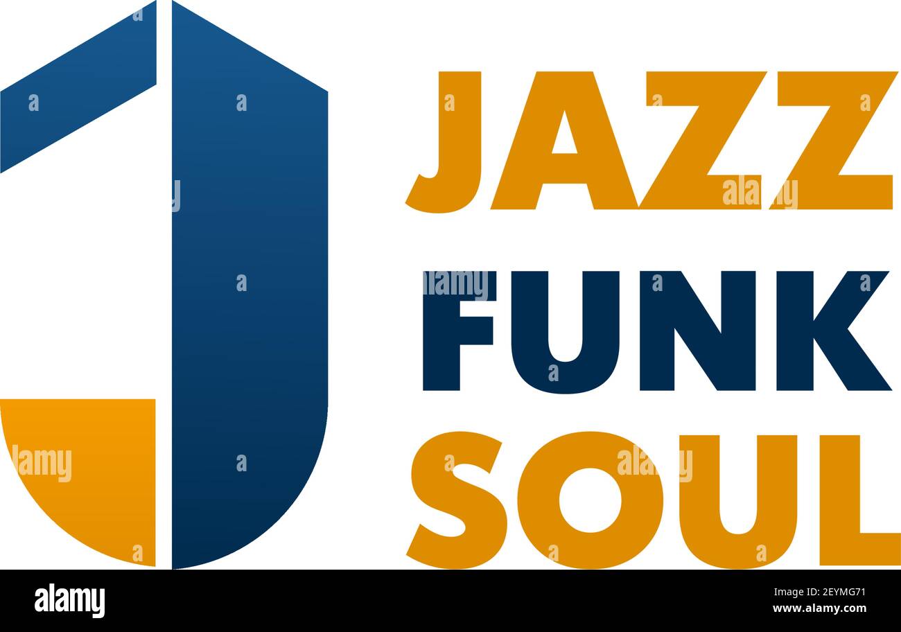 Lettre J icône pour école de musique jazz, funk ou soul ou magasin d'instruments de musique. Vector isolé J lettre pour les cours de musique et de chant ou RE Illustration de Vecteur