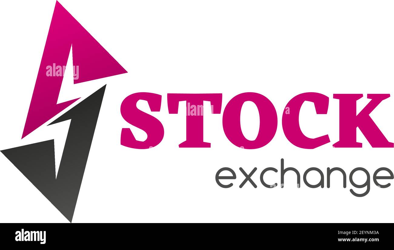 Icône de vecteur de bourse isolée sur fond blanc. Concept des affaires et de la finance, du marché des changes ou des services financiers. Badge abstrait pour Illustration de Vecteur