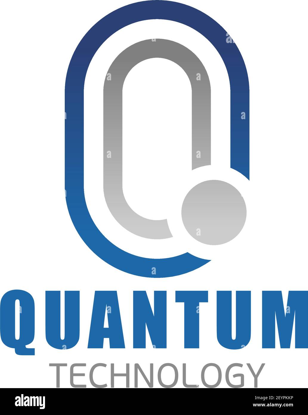 Technologie QUANTUM lettre icône Q pour la production d'appareils électroniques numériques et intelligents ou la société de recherche en physique de haute technologie. Lettre Q isolée vectorielle pour Illustration de Vecteur