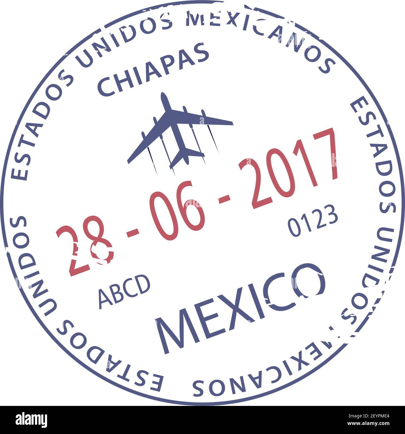 Tampon de passeport mexique Banque d'images vectorielles - Alamy