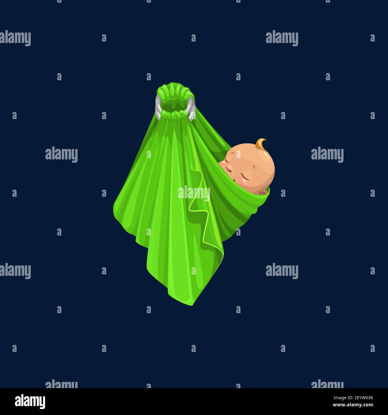 Nouveau Ne Bebe Garcon Ou Fille Dans Emballage Vert Isole Bebe Douche Symbole Enfant Dormant Vector Avec Cheveux Blonds Nourrisson Emmaile Enfant Caucasien Image Vectorielle Stock Alamy
