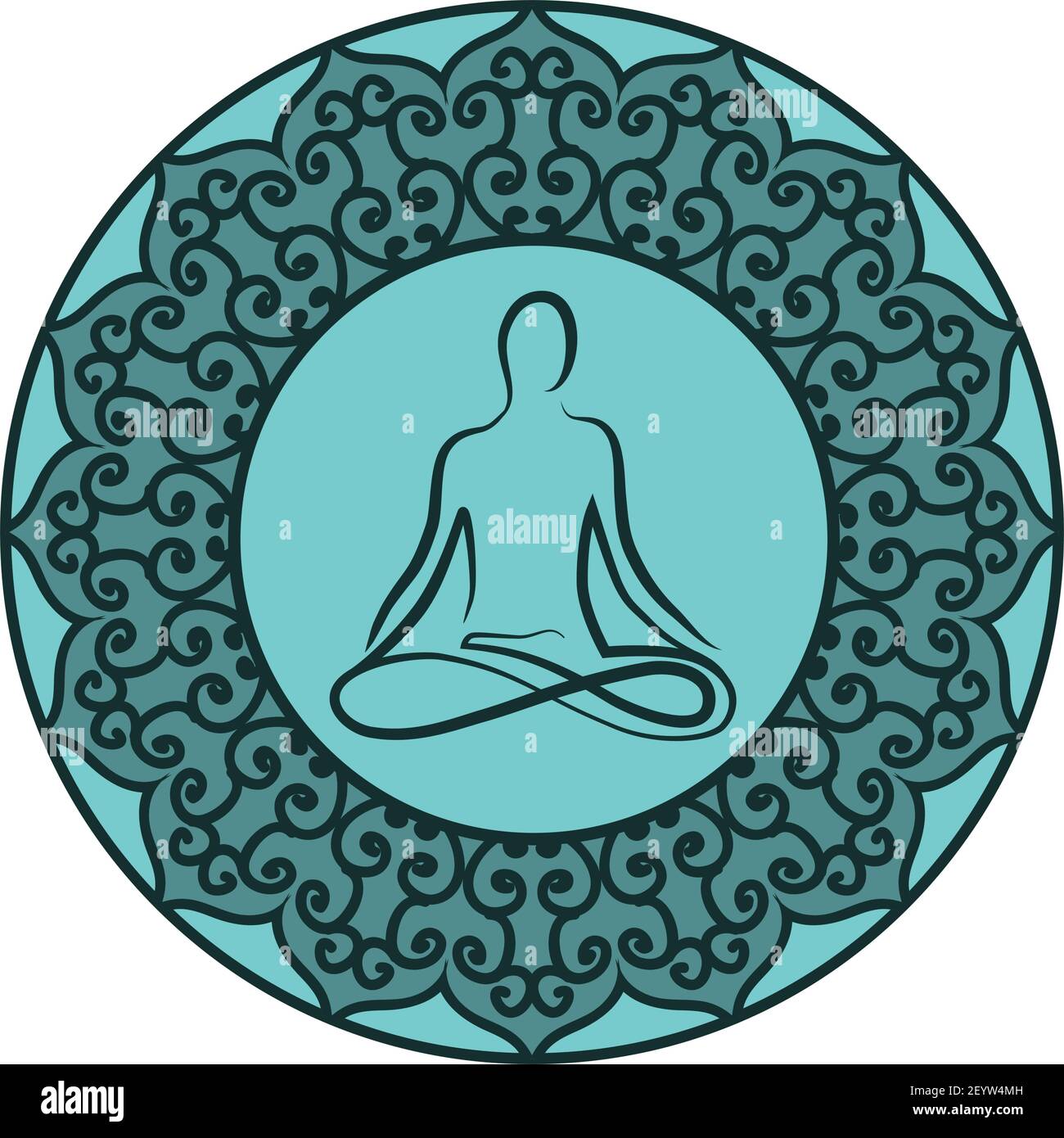 yoga mandala Illustration de Vecteur