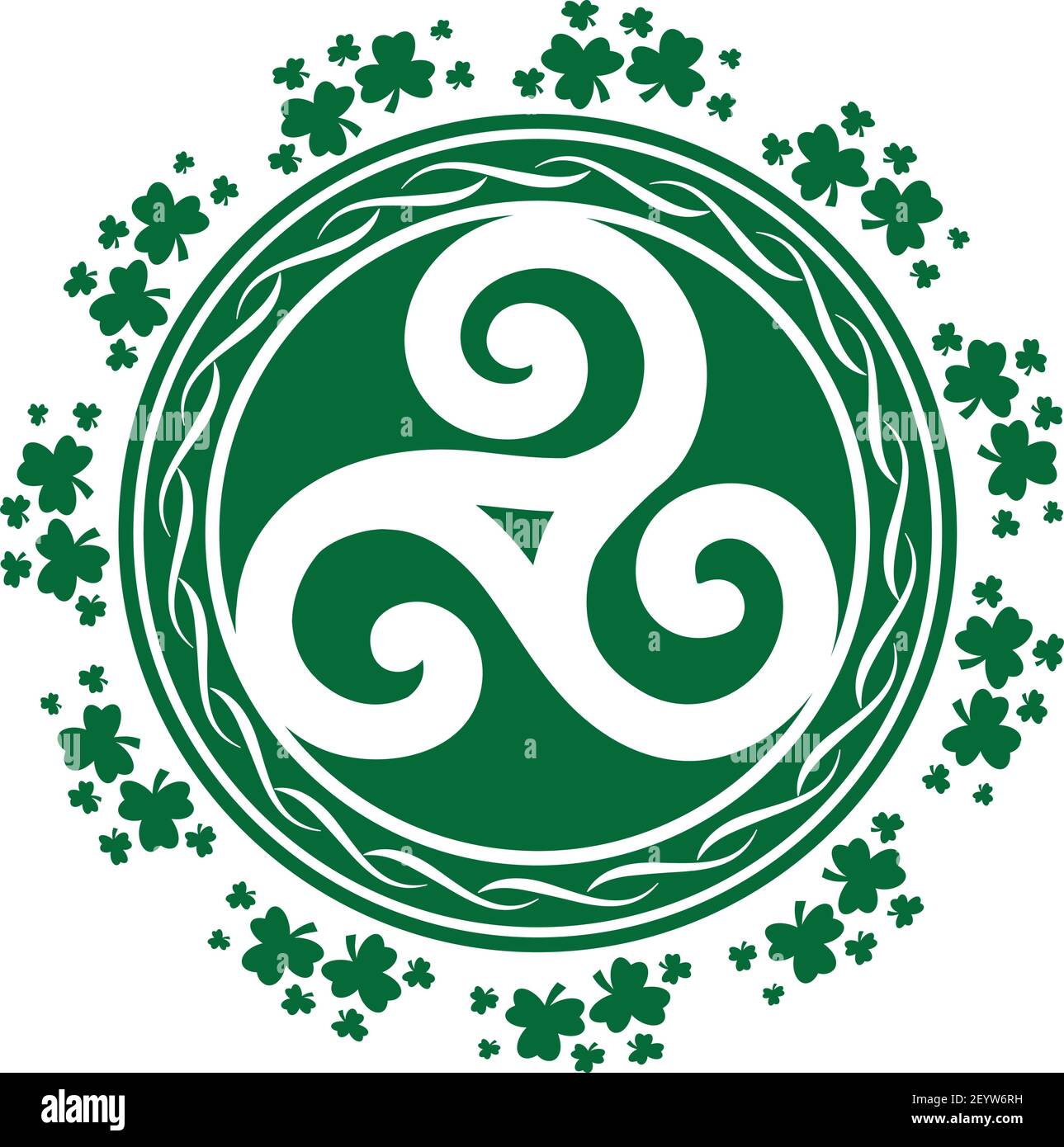 Spirale Triple Symbole celtique antique, Illustration de Vecteur