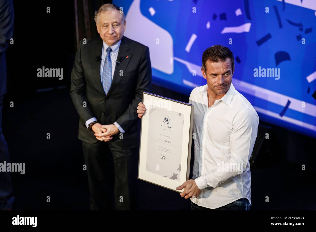 Loeb Sebastien (français), portrait au Temple de la renommée de la FIA WRC à l'automobile club de France, le 30 janvier 2019 à Paris, France - photo François Flamand / DPPI Banque D'Images