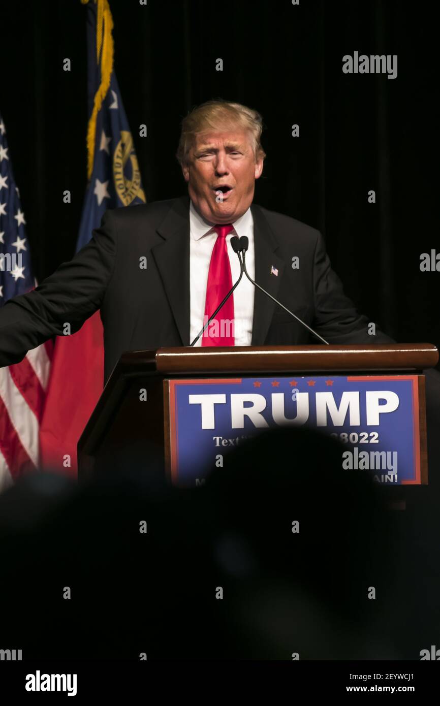 NEWS: FÉVRIER 21 Donald Trump Rally Banque D'Images