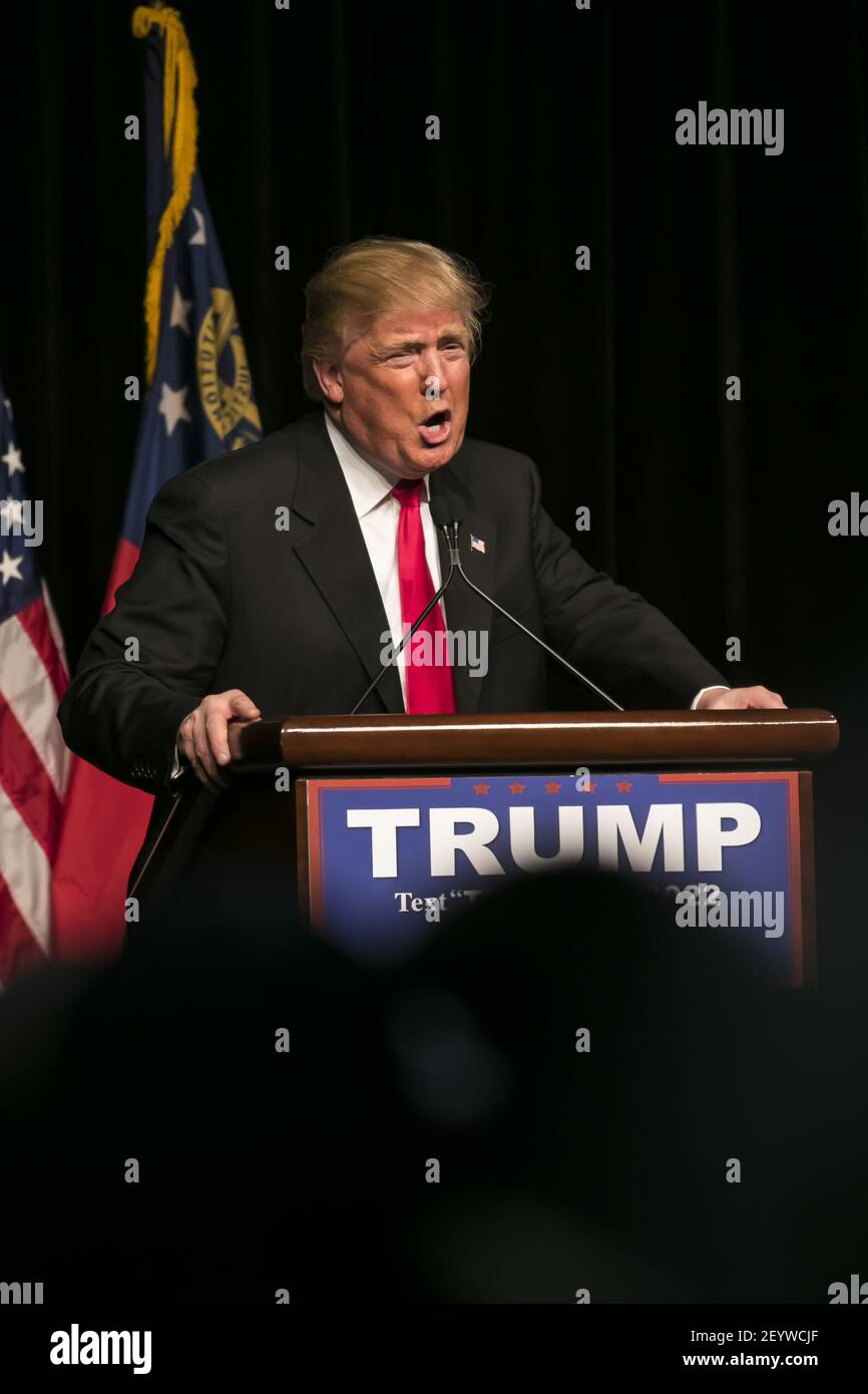 NEWS: FÉVRIER 21 Donald Trump Rally Banque D'Images
