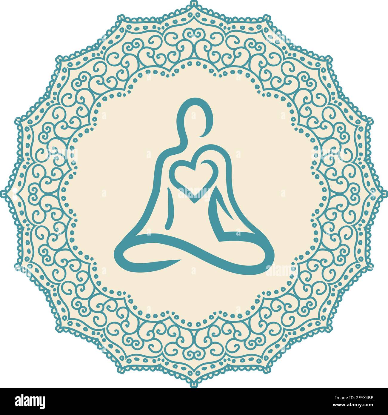 yoga mandala Illustration de Vecteur