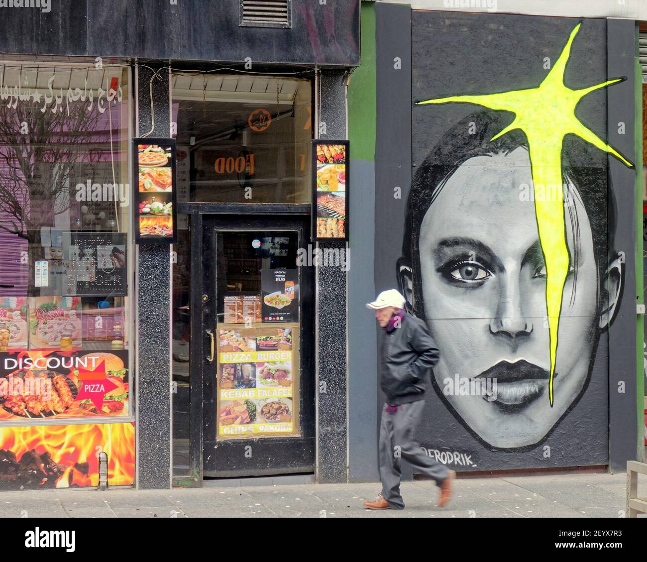 Glasgow, Écosse, Royaume-Uni.6 mars 2021, Lockdown samedi a vu la dystopie croissante comme un centre-ville vide est devenu un refuge pour les graffitis et le vandalisme avec plus de personnes marchant seul que jamais crédit Gerard Ferry/Alamy Live News Banque D'Images