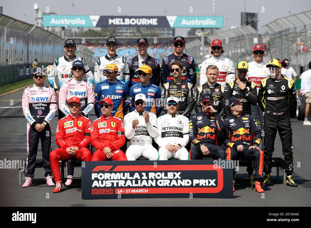 Pilotes F1 2019, KUBICA Robert (Pol), Williams Racing F1 FW42, RUSSELL  George (gbr), Williams Racing F1 FW42, KVYAT Daniil (rus), Scuderia Toro  Rosso Honda STR14, ALBON Alexander (tha), Scuderia Toro Rosso Honda