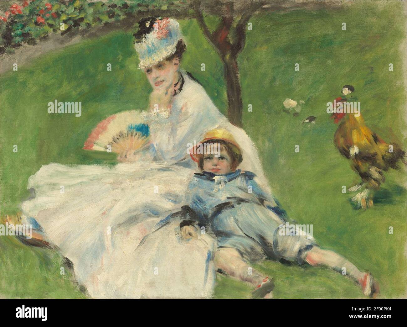 Pierre-Auguste Renoir - Madame Monet et son fils. Banque D'Images
