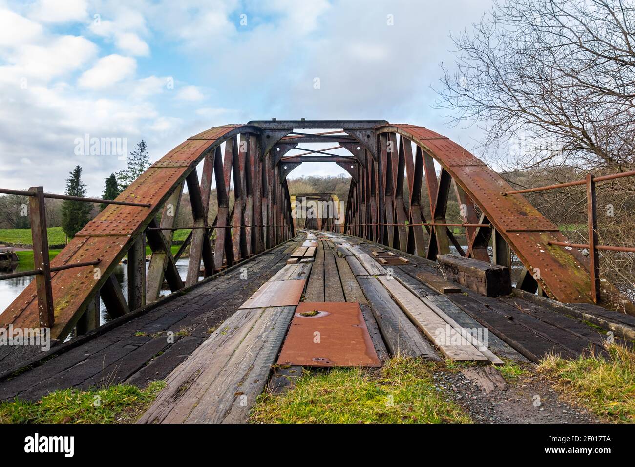 Loch Ken Railway Viaduct sur l'ancienne 'ligne de paddy', Dumfries et Galloway, Écosse Banque D'Images