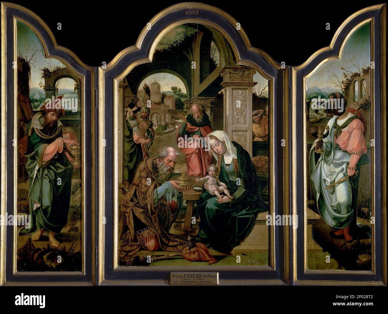 Pieter Coecke van Aelst - l'adoration des Mages. Banque D'Images Pieter Coecke van Aelst - l'adoration des Mages. Banque D'Images