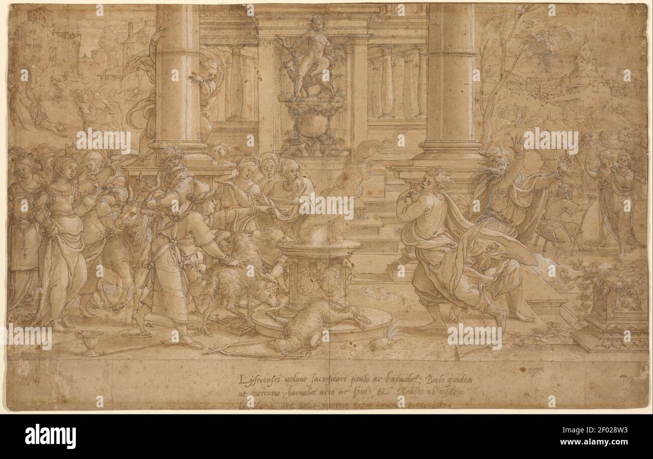 Pieter Coecke van Aelst (flamand - le sacrifice à Lystra Banque D'Images Pieter Coecke van Aelst (flamand - le sacrifice à Lystra Banque D'Images