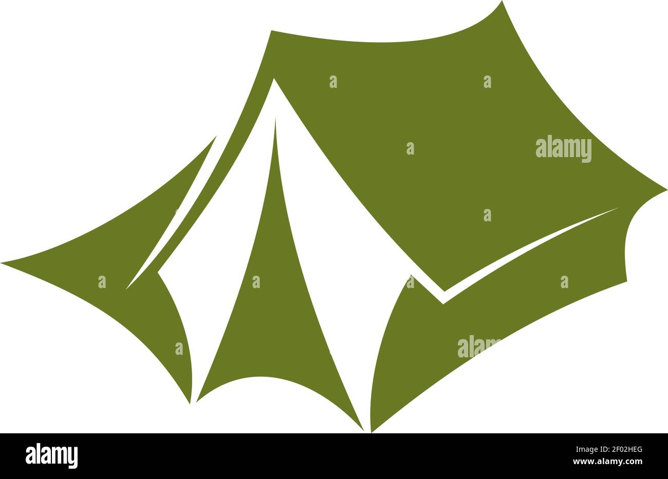 Icône de tente de camping et de randonnée, alpinisme et tourisme extrême. Symbole vecteur cabine aventure en extérieur. Logement portable étanche, symbole de Illustration de Vecteur